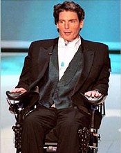 Christopher Reeve at Oscars in wheelchair
