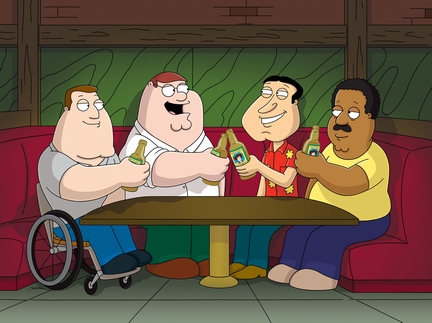 Men from Family Guy at bar
